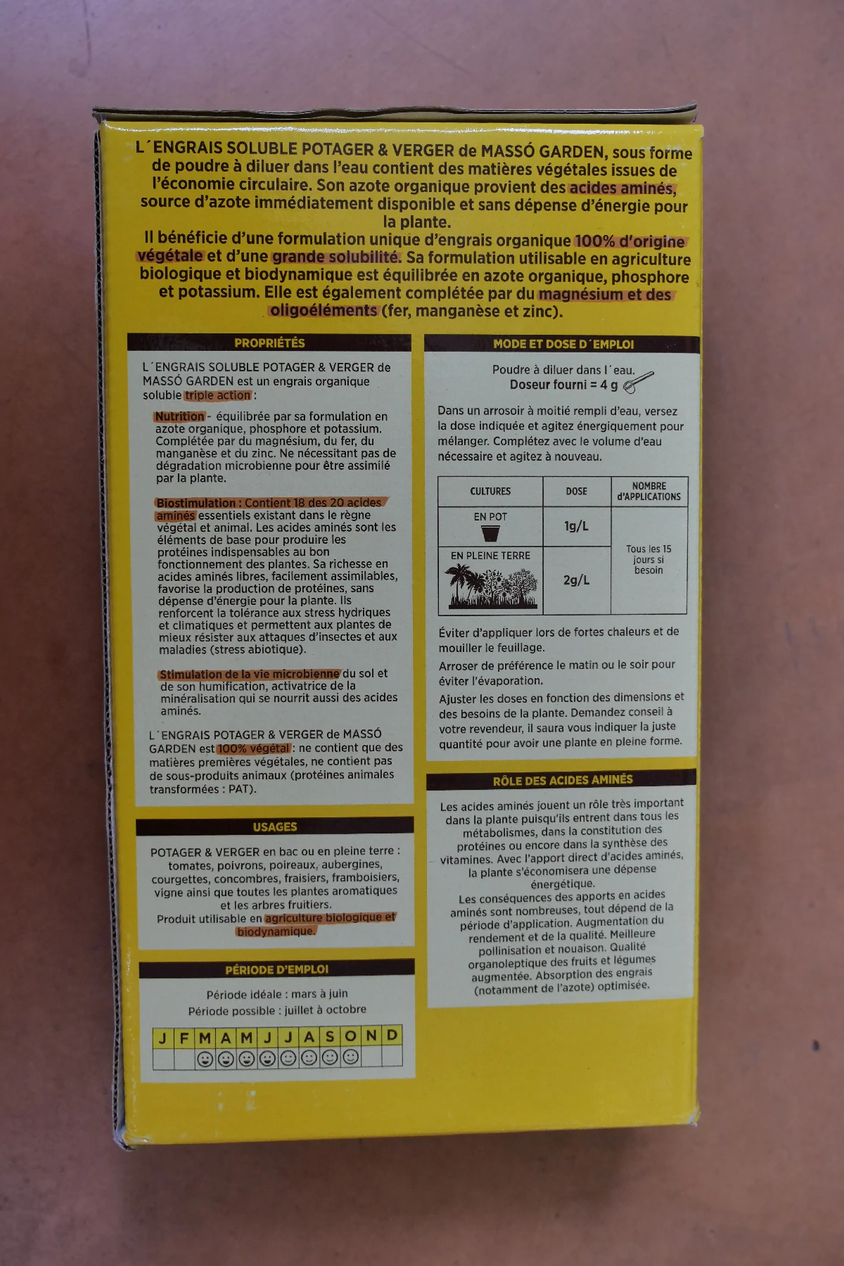 Engrais soluble potager verger 400g - Masso Garden (4) - Produits - Jardi Pradel - Jardinerie et fleuriste à Bagnères-de-Luchon (31)