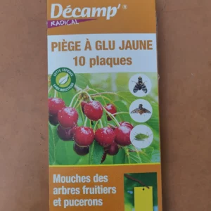 Piège à glu jaune x10 mouches des arbres fruitiers et pucerons - Décamp Radical (1) - Produits - Jardi Pradel - Jardinerie et fleuriste à Bagnères-de-Luchon (31)