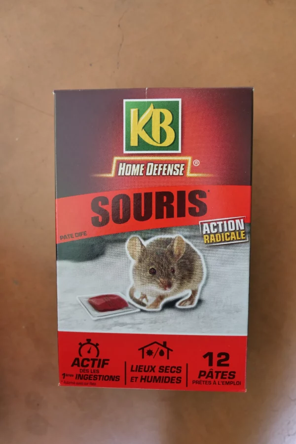 Raticide souricide 12 pâtes 10g - KB