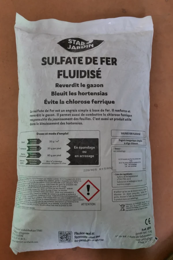 Sulfate de fer fluidisé 5kg - Star Jardin – Image 2