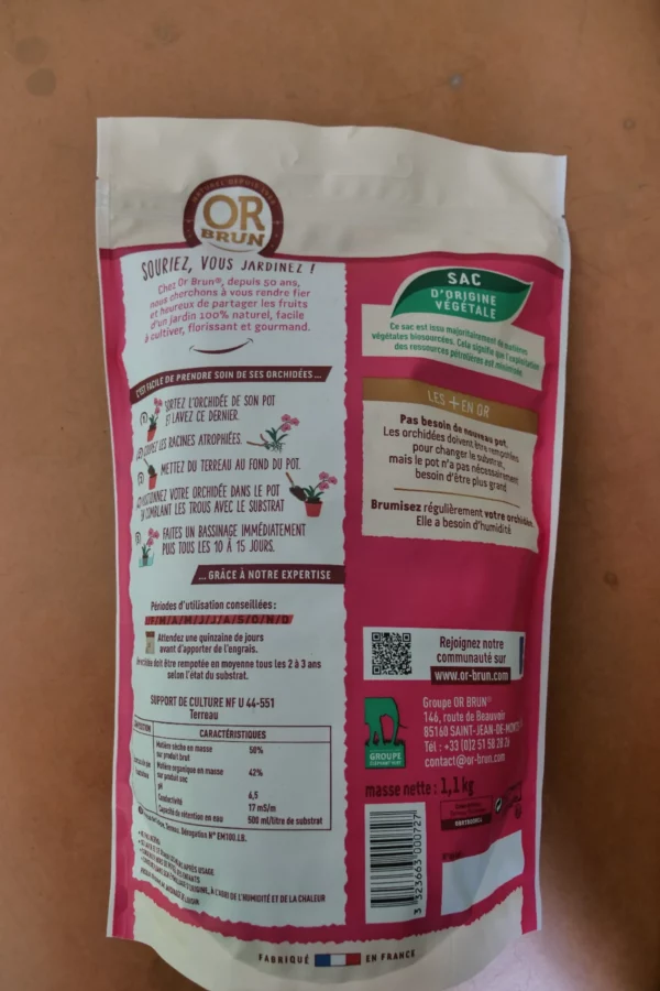 Terreau Orchidées 1,1kg - Or Brun – Image 2