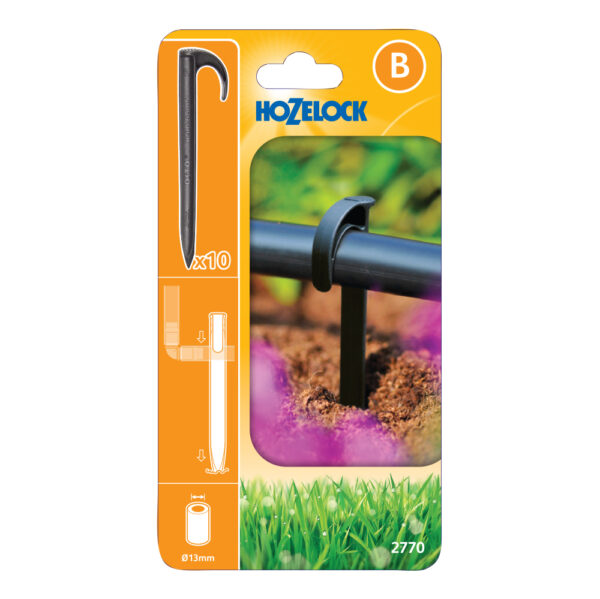 Support de fixation tuyau de 13mm (x10) - Hozelock