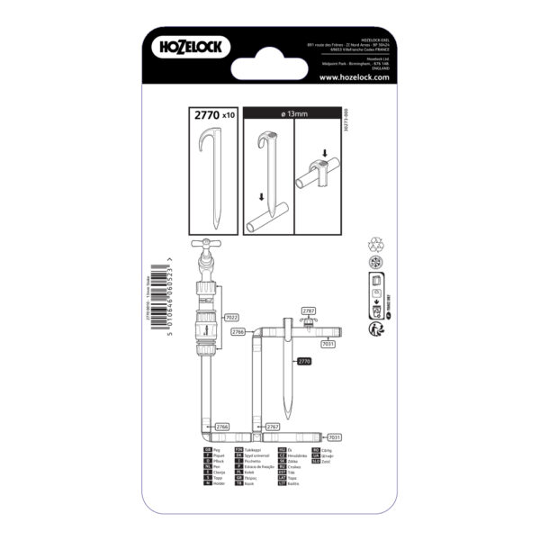 Support de fixation tuyau de 13mm (x10) - Hozelock – Image 3