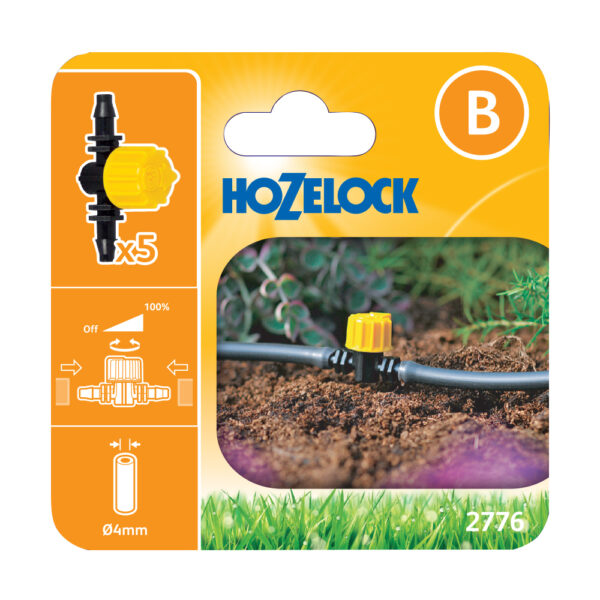 Valve de contrôle de débit 4mm (x5) - Hozelock