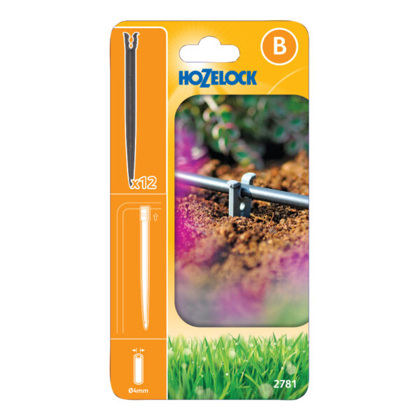 Support de fixation tuyau de 4mm (x12) - Hozelock