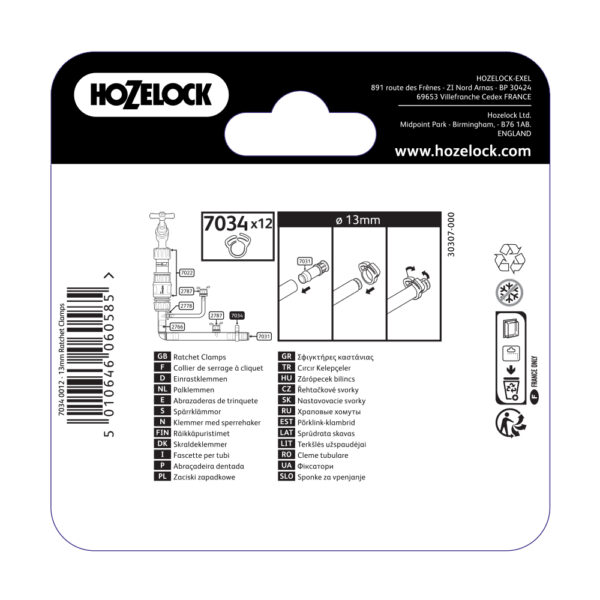 Raccords de serrage tuyau 13mm (x12) - Hozelock – Image 2