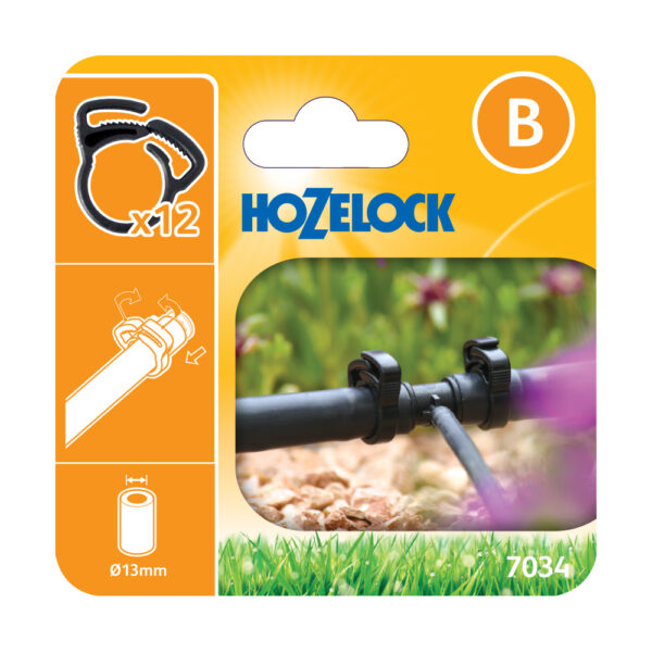 Raccords de serrage tuyau 13mm (x12) - Hozelock