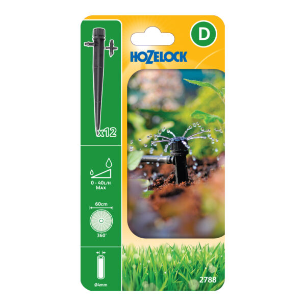 Arroseurs réglables sur pic fin de ligne (x12) - Hozelock
