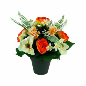 Coupe Renoncule Magnolia et Daisy H.34cm D.38cm