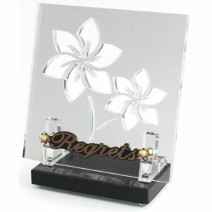 Plaque carrée Fleurs 19x19cm