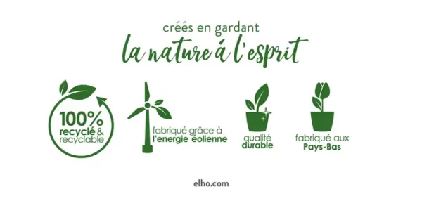 Soucoupes pots noir en plastique 100% recyclé - Green Basics - Elho – Image 3