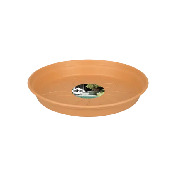 Soucoupes pots beige en plastique 100% recyclé - Green Basics - Elho – Image 2