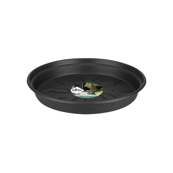 Soucoupes pots noir en plastique 100% recyclé - Green Basics - Elho – Image 2