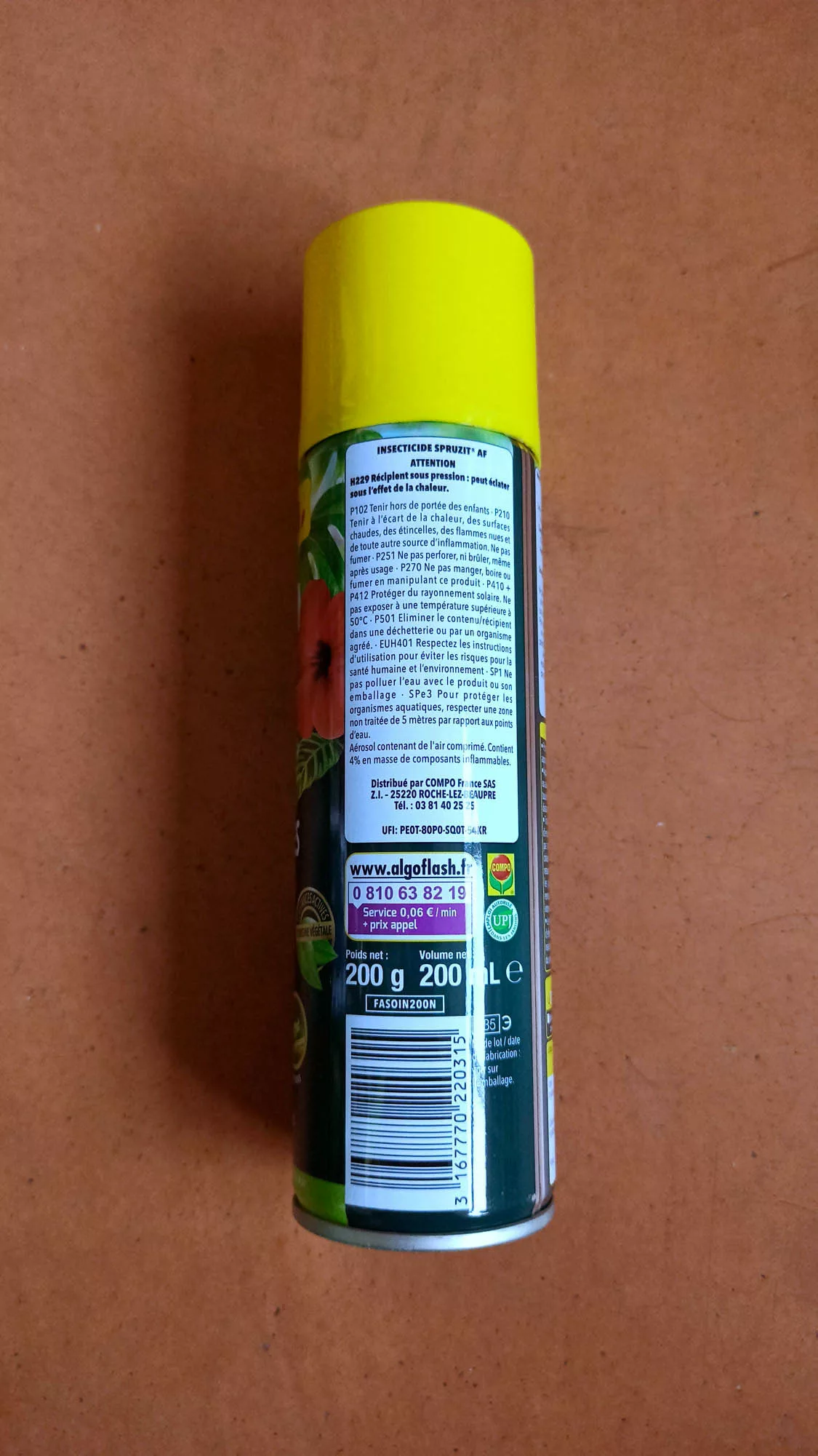 Anti-insectes et acariens bombe 200ml - Algoflash – Image 2