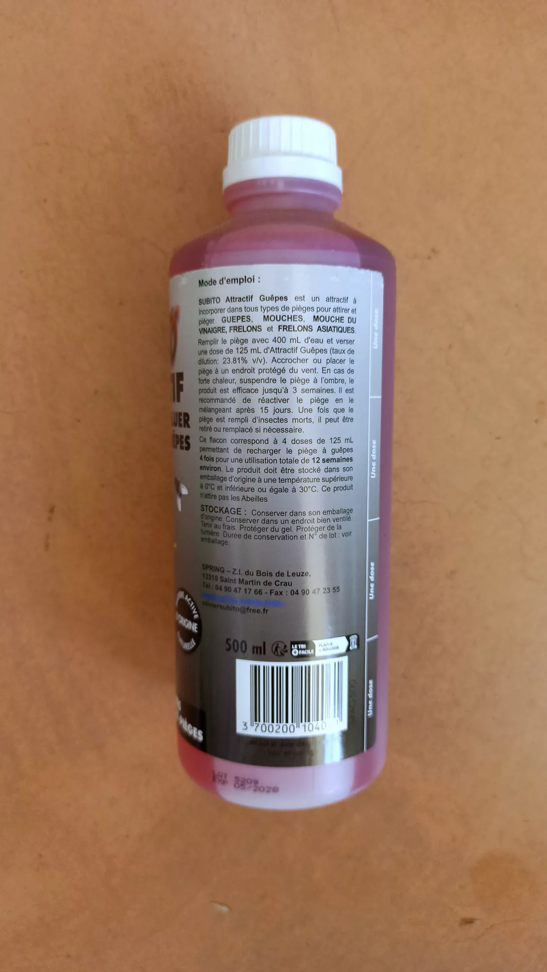 Attractif guêpes 500ml - Subito – Image 2