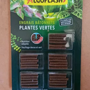 Engrais Plantes vertes bâtonnets 33g - Algoflash