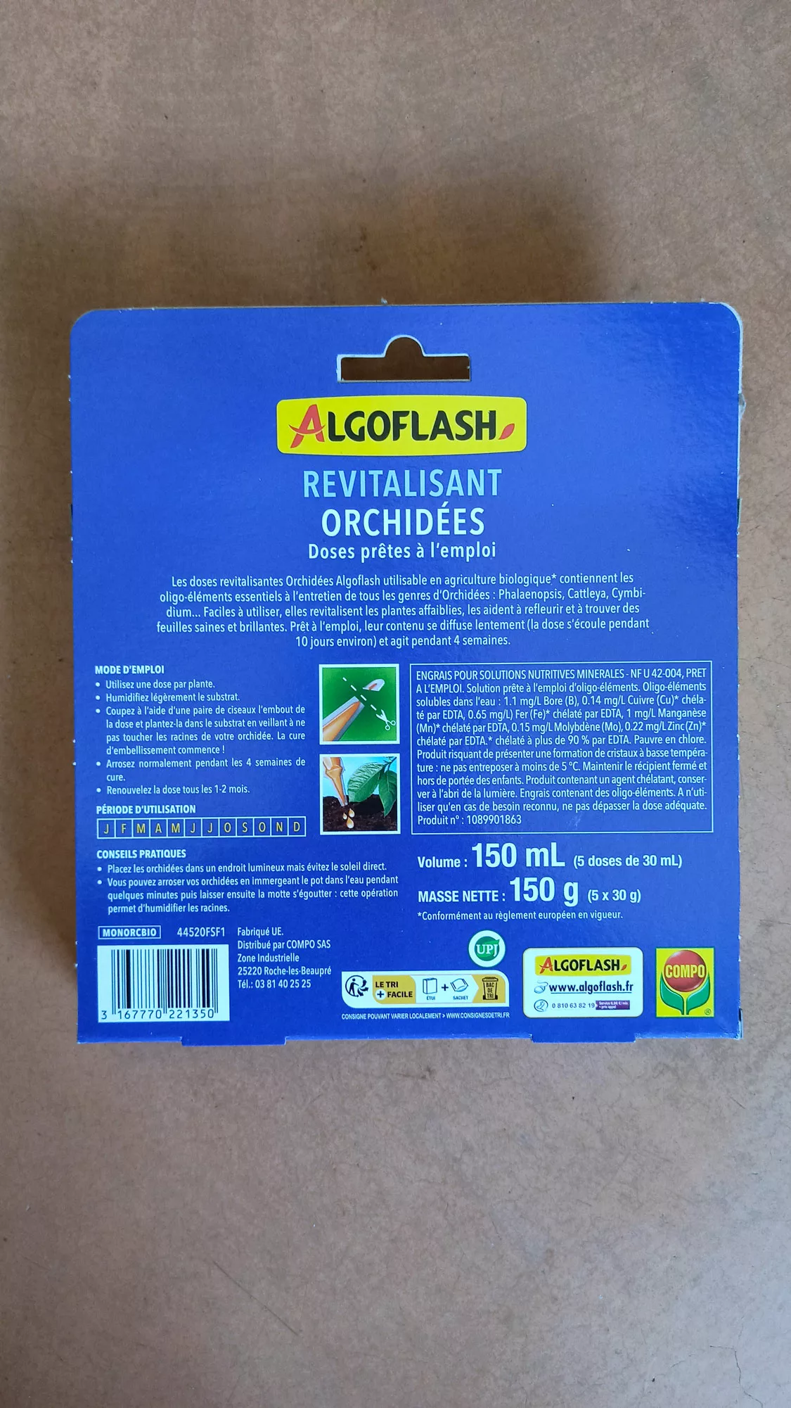 Engrais revitalisant Orchidées 30ml x5 - Algoflash – Image 2