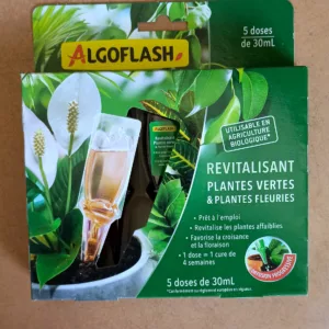 Engrais revitalisant plantes vertes et fleuries 30ml x5 - Algoflash