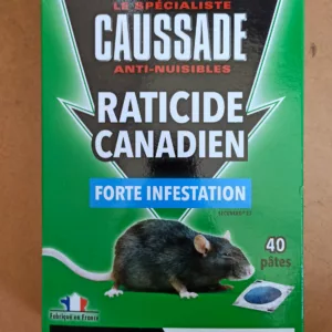 Raticide canadien Forte infestation 40 pâtes 400g - Caussade