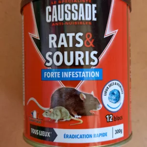 Rats et souris forte infestation Tous lieux blocs 300g - Caussade
